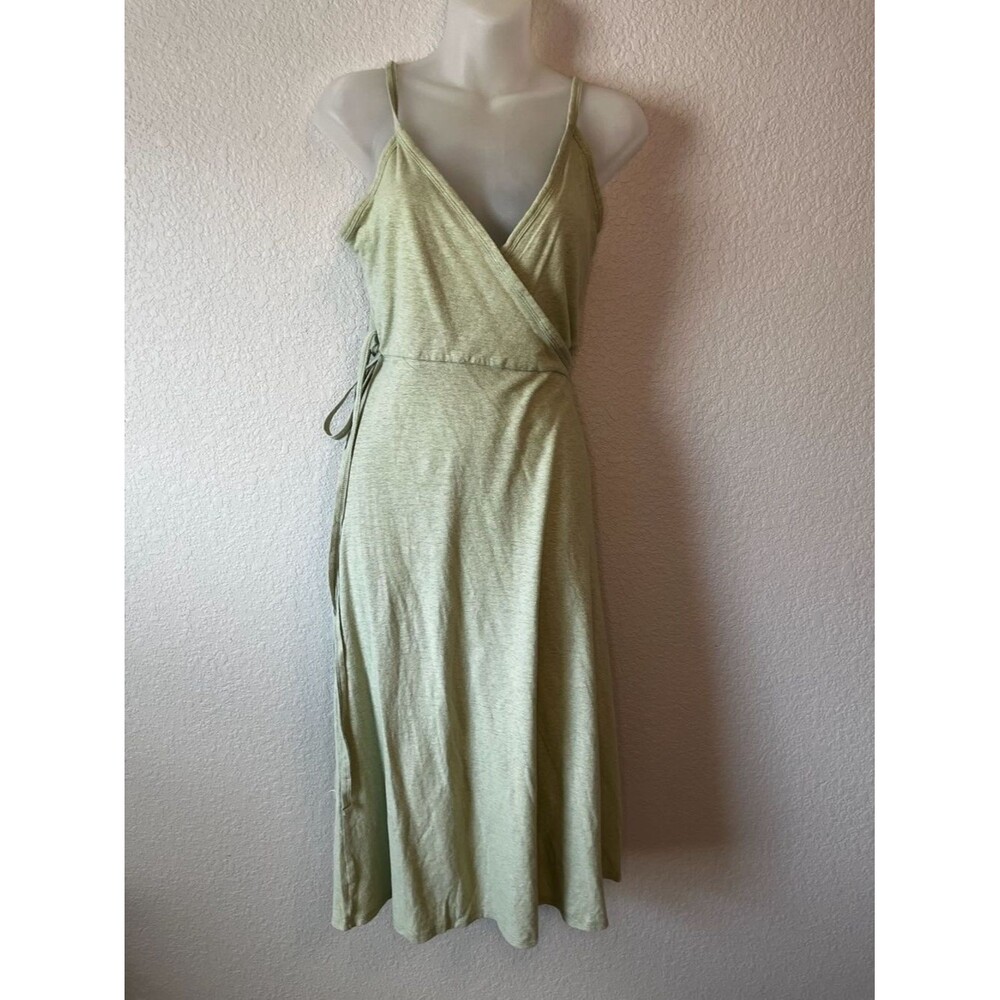 Patagonia Kamala Green Wrap Midi Dress Size S NWT